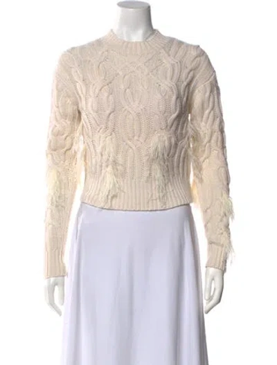 Pre-owned Vince Merino Wool Crew Neck Sweater In Neutral