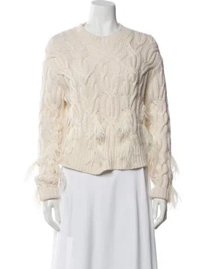 Pre-owned Vince Merino Wool Crew Neck Sweater W/ Tags In Neutral