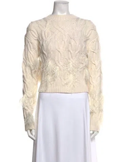 Pre-owned Vince Merino Wool Crew Neck Sweater W/ Tags In Neutral