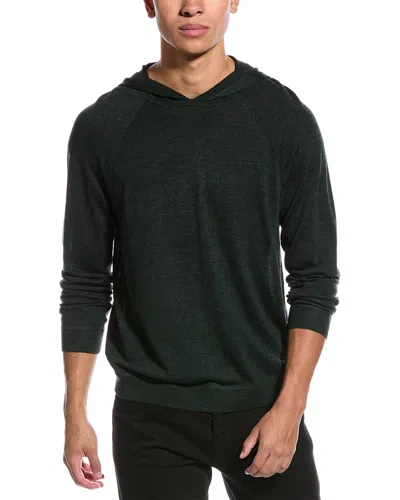 Vince Merino Wool Hoodie In Green