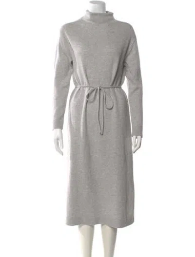 Pre-owned Vince Merino Wool Midi Length Dress In Gray
