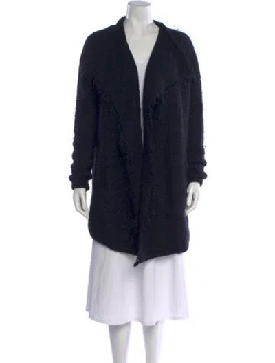 Pre-owned Vince Merino Wool Open Front Sweater In Gray