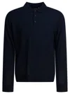 Vince Merino Wool Polo Shirt Polo Shirts Blue In Blue