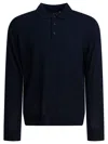 Vince Merino Wool Polo Shirt Polo Shirts Blue In Black
