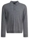 Vince Merino Wool Polo Shirt Polo Shirts Grey In Gray