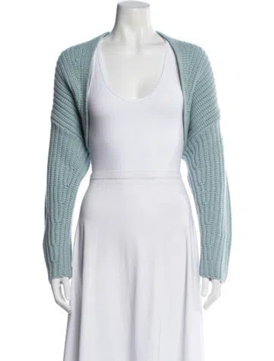 Pre-owned Vince Merino Wool Scoop Neck Sweater In Blue
