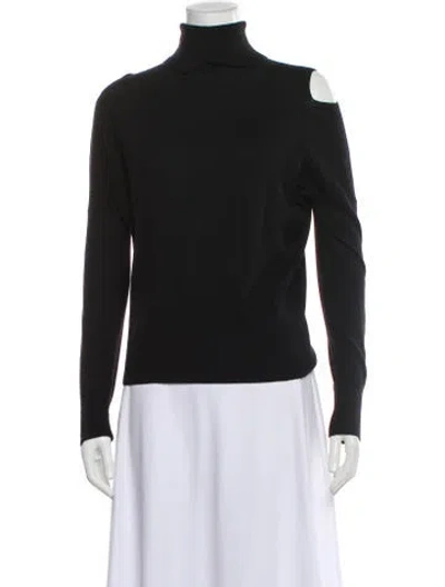 Pre-owned Vince Merino Wool Turtleneck Sweater In Black