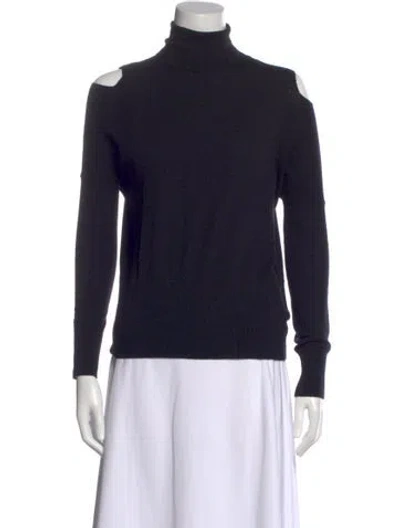 Pre-owned Vince Merino Wool Turtleneck Sweater In Black