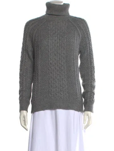 Pre-owned Vince Merino Wool Turtleneck Sweater In Gray