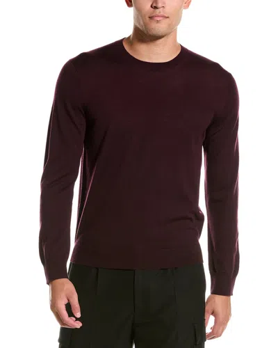Vince Merino Wool V-neck Sweater In Red