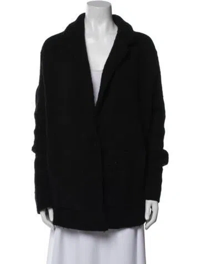 Pre-owned Vince Merino Wool V-neck Sweater In Black