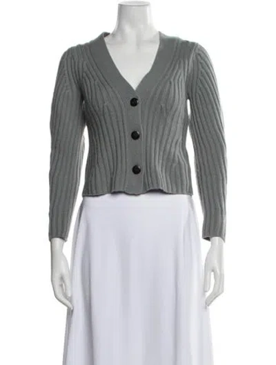 Pre-owned Vince Merino Wool V-neck Sweater In Gray