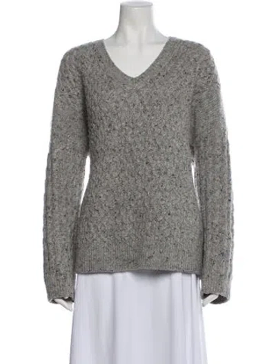 Pre-owned Vince Merino Wool V-neck Sweater In Multi