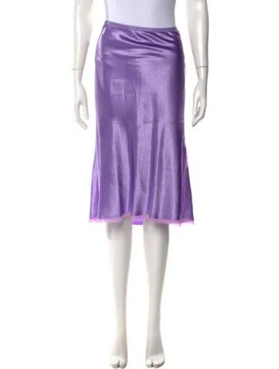 Pre-owned Vince Mesh Accents Midi Length Skirt W/ Tags In Purple
