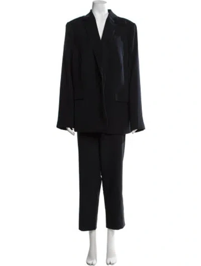 Pre-owned Vince Mesh Accents Pantsuit In Black/white