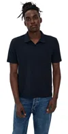 Vince Mesh Knit Johnny Polo Coastal
