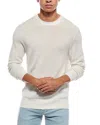 Vince Mesh Wool Crewneck Sweater In Gold