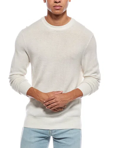 Vince Mesh Wool Crewneck Sweater In Multi
