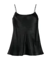 Vince Adjustable Strap Cowl Neck Slip Cami In Black