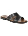 Vince Meyers Leather Slide In Black