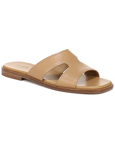 Vince Meyers Leather Slide In Brown