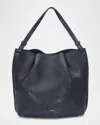 Vince Mia Pebbled Leather Tote Bag In Black