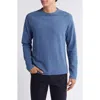 Vince Microstripe Long Sleeve T-shirt In Bayou/nocturne