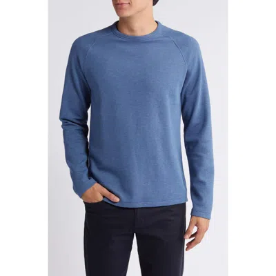 Vince Microstripe Long Sleeve T-shirt In Bayou/nocturne