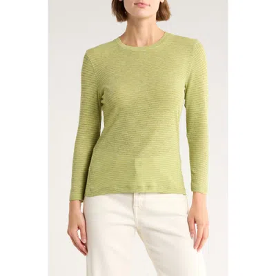 Vince Microstripe Three-quarter Sleeve T-shirt