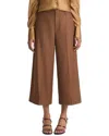 Vince Mid Rise Flannel Culottes In Brown