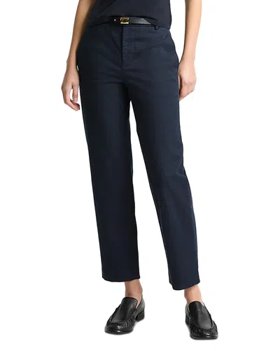Vince Mid Rise Chino Ankle Pants In Blue