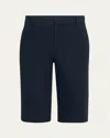 Vince Stretch Cotton Bermuda Chino Shorts In Coastal