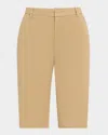 Vince Stretch Cotton Bermuda Chino Shorts In Desert
