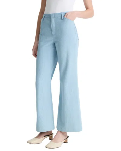 Vince Mid Rise Cropped Flare Twill Pant In Blue