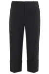 Vince Mid Rise Cuffed Cropped Pant In Animal Print