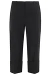 Vince Mid Rise Cuffed Cropped Pant In Black
