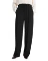 Vince Mid Rise Double Waistband Drawstring Pant In Black