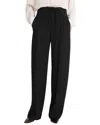 Vince Mid Rise Double Waistband Drawstring Pant In Black