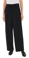 Vince Pleated-detail Straight-leg Trousers In Black