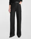 VINCE MID-RISE DOUBLE WAISTBAND JEANS