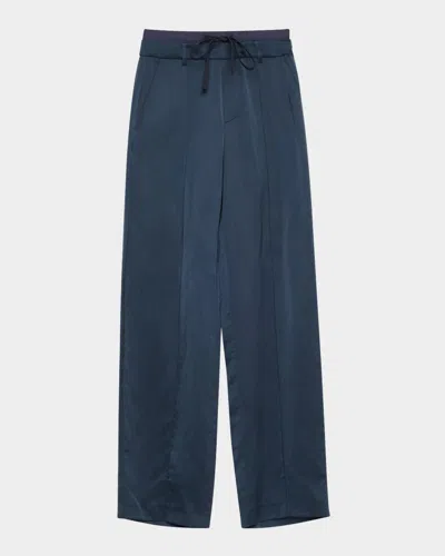 VINCE MID-RISE DOUBLE WAISTBAND PANTS