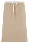 Vince Mid Rise Double Waistband Skirt In Neutral