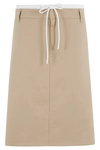 VINCE MID RISE DOUBLE WAISTBAND SKIRT