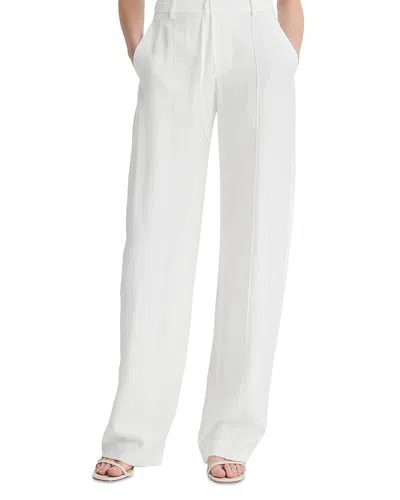 Vince Mid Rise Double Waistband Trousers In Off White