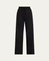 Vince Mid-rise Drawstring Pull-on Pants In Black