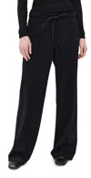 Vince Wool Blend Pull-on Wide Leg Drawstring Pants In Black