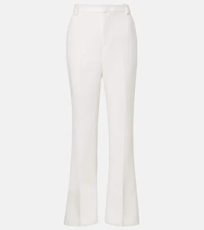 Vince Mid-rise Flared Pants In White