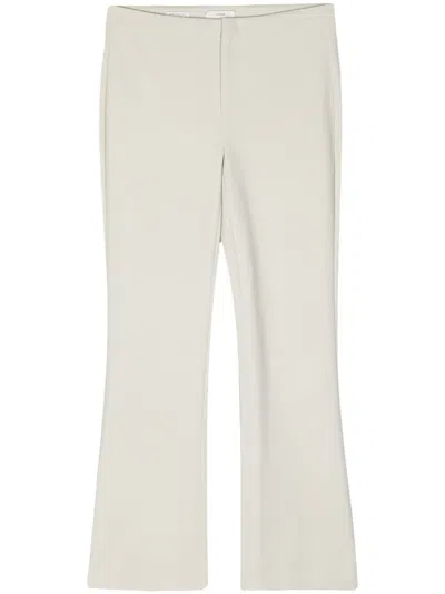 Vince Mid-rise Flared Trousers In Neutrals