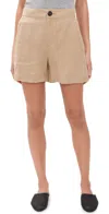 Vince Buttoned Knee-length Shorts In Brown