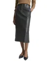 Shop Vince Mid Rise Leather Pencil Skirt
